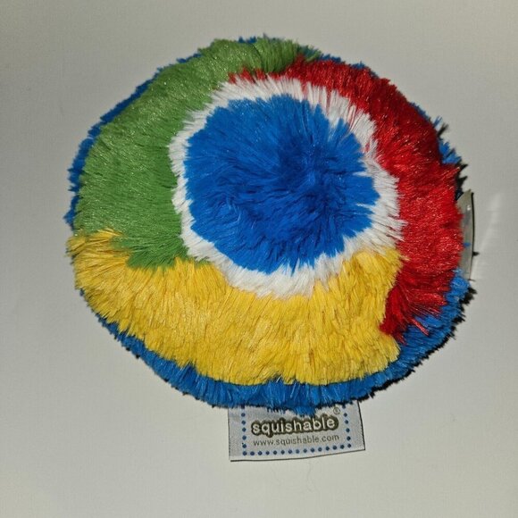Squishable Chrome Plush 7" Soft Lovey Pillow Blue Yellow Green Red w/TAG - Picture 1 of 8